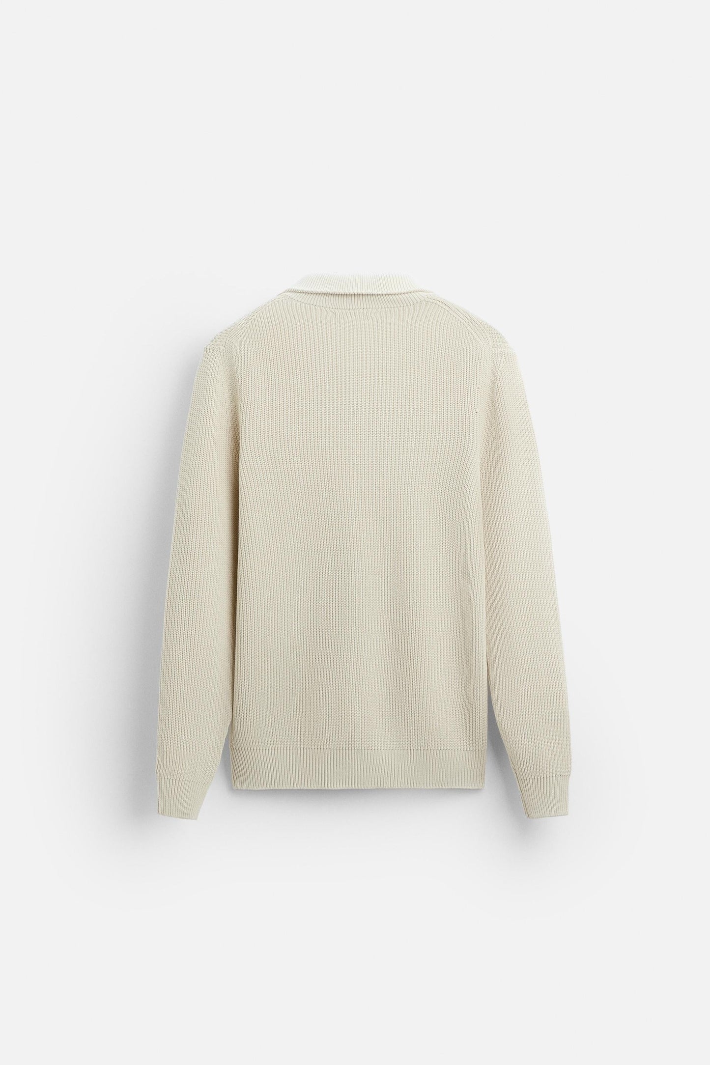Cashwool sweater | half zip | White