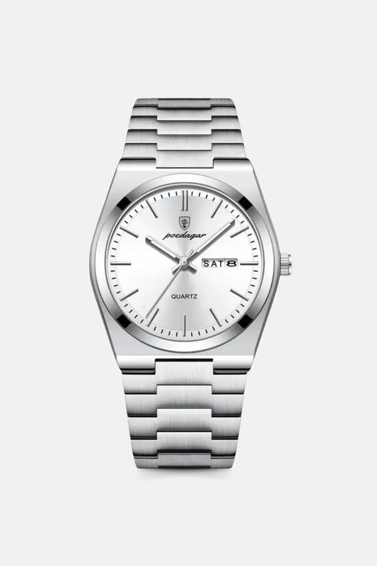 Catalonia steel watch | silver/white